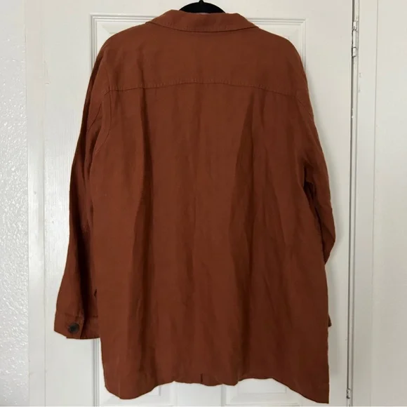 J. Jill love linen 100% linen auburn blazer shacket size XL - Picture 8 of 9